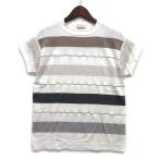 ブルネロクチネリ BRUNELLO CUCINELLI モニーレ ボーダー コットン ハイゲージ Tシャツ ニットソー 2021SS ホワイト 白 XXS M19849600