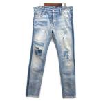 ショッピングディースクエアード ディースクエアード DSQUARED2 Cool guy jean デニム パンツ ジーンズ ペイント ダメージ リペア加工 ライトブルー 50 S74LA0663 メンズ