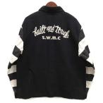 スカルワークス SKULL WORKS S.W.M.C ボーダー ダック ジャケット 刺繍 ブラック ホワイト 黒 白 L メンズ