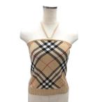  Burberry Blue Label BURBERRY BLUE LABEL проверка топ на бретелях вязаный bare top tube top бежевый 38 женский 