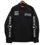 スカルフライト SKULL FLIGHT レッドキャップ RED KAP 長袖 ワークシャツ F HEAD WING ブラック 黒 M SFS22-006 メンズ