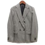 ユニクロ UNIQLO 千鳥格子 チドリ ダブル ジャケット ダークグレー M 452679 レディース