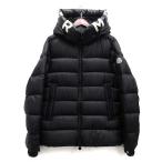 モンクレール MONCLER サルズマン SALZMAN ダウン ジャケット ロゴ フード付き 2021AW ブラック 黒 1 ☆AA★ メンズ