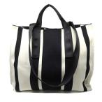 ショッピングzara ザラ ZARA ストライプ ジャージー ファブリック トートバッグ ホワイト ブラック 白 黒 レディース