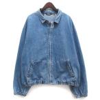 ポロ バイ ラルフローレン Polo by Ralph Lauren 80s USA製 ポニーなし デニム スイングトップ ブルゾン ブルー XXL ヴィンテージ ☆AA★