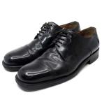 エルメス HERMES ストレートチップ ビジネスシューズ レザー ブラック 黒 42.5 約27.5cm メンズ