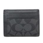  Coach COACH signature футляр для карточек ID чехол для пропуска F75027 серый черный мужской женский 