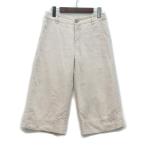  Muji Ryohin хорошая вещь план linen укороченные брюки гаучо брюки широкий kinali64cm W8SE013 женский 