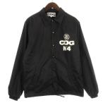 ショッピングstussy コムデギャルソン COMME des GARCONS CDG × STUSSY バックプリント コーチ ジャケット SH-J001 AD2021 ブラック S メンズ