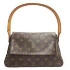 ルイヴィトン LOUIS VUITTON モノグラム ミニルーピング ハンドバッグ M51147 フランス製 ブラウン レディース