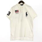 ポロ バイ ラルフローレン Polo by Ralph Lauren ビッグポニー ポロシャツ 半袖 刺繍 ホワイト XL ☆AA★ ■GY03 メンズ