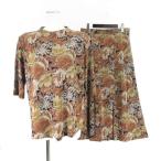 mize-ruMISSEL выставить cut and sewn короткий рукав юбка цветочный принт Brown LL 250318E женский 