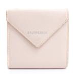 バレンシアガ BALENCIAGA ペーパーウォレット 三つ折り財布 レザー イタリア製 637450 ピンク系 ☆AA★ レディース