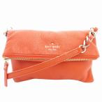 ケイトスペード KATE SPADE ショルダーバッグ クラッチ 2WAY 斜め掛け ロゴ レザー オレンジ /GV ■GY14 レディース