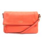 ケイトスペード KATE SPADE ショルダーバッグ 2WAY クラッチ カウレザー オレンジ 250422E 鞄 ■GY14 レディース