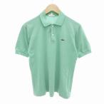  Lacoste LACOSTE CHEMISE Vintage 70s рубашка-поло Logo вышивка wani олень. . короткий рукав 4 зеленый зеленый /HO #GY99 мужской 