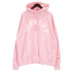 未使用品 シュプリーム SUPREME × Champion タグ付き 25SS Hooded Sweatshirt スウェット パーカー プルオーバー ロゴ 裏起毛 ピンク XL
