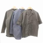 ユニクロ UNIQLO +J シャツ 3点セット シャツ スタンドカラー 半袖 長袖 S カーキ グレー /UD ■F メンズ