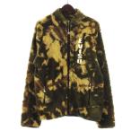 エヴィス EVISU カモメ ボアジャケット ジップアップ カモフラ柄 総柄 カーキ系 40 ☆AA★ メンズ