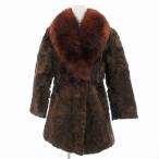  moon bat мех Moon Bat Fur пальто натуральный мех мех средний длина 11 чай Brown /JS #GY99 женский 