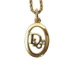  Christian Dior Christian Dior Logo овальный колье Gold цвет #GY09 женский 