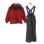 イグニオ IGNIO スキーウェア ジャケット パンツ 140 中綿 ジップアップ イージー 赤 レッド グレー /AE キッズ