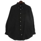 ラルフローレン RALPH LAUREN チェック シャツ 長袖 ボタンダウン ネイビー M ☆AA★ メンズ