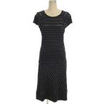 ショッピングトリーバーチ トリーバーチ TORY BURCH 総柄 ワンピース ひざ丈 ネイビー S ■FF レディース