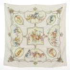 エルメス HERMES カレ90 ムガル王朝の馬 LES CHEVAUX DESMOGHOLS スカーフ ホワイト系 その他