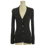 トリーバーチ TORY BURCH ロゴボタン ニット カーディガン グレー XS レディース