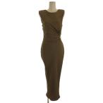 ショッピングzara ザラ ZARA ノースリーブ ドレス ワンピース タイト カーキ XS ■FF レディース