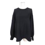 ミューズ ドゥーズィエム クラス MUSE de Deuxieme Classe トリアセジョーゼット オーバー ブラウス カットソー 長袖 F ブラック ■TC レデ