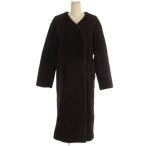 アドーア ADORE ノーカーラー ボアコート ブラウン サンプル品 ■TC レディース