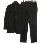 バーバリーブラックレーベル BURBERRY BLACK LABEL スーツ セットアップ テーラード ジャケット シングル パンツ スラックス ブラック 38R
