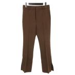 ミューズ ドゥーズィエム クラス MUSE de Deuxieme Classe スリット パンツ スラックス 36 ブラウン 260213E ■TC レディース