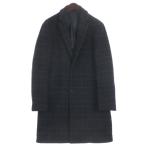  Edifice EDIFICE 120s Blend проверка Пальто Честерфилд темно-синий L #FF мужской 