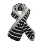  Emporio Armani EMPORIO ARMANI шарф снуд muffler ребра вязаный серый черный 260316E мужской 