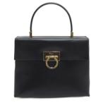 サルヴァトーレフェラガモ Salvatore Ferragamo ガンチーニ ハンドバッグ レザー ブラック レディース