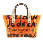  Castelbajac CASTELBAJAC винил ручная сумочка neon orange мужской женский 