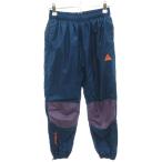  Nike NIKE ACG с хлопком брюки-джоггеры обратная сторона ворсистый S синий голубой переключатель дизайн одноцветный полный length резина талия /TL женский 