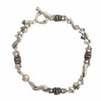  Justin Davis Justin Davis × HU Crown Skull Cross bo-n браслет серебряный 925 итого 18.8g мужской 