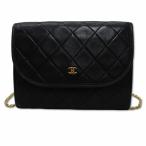 シャネル CHANEL ヴィンテージ ココマーク マトラッセ チェーンショルダー バッグ ポシェット 訳あり BLACK(ブラック) レディース