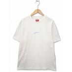 シュプリーム SUPREME Signature S/S Top クルーネック シグネチャー 刺繍 半袖 Tシャツ M WHITE(ホワイト) メンズ