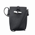 ロンシャン LONGCHAMP LE ROSEAU ル ロゾ フォンケース レザー ミニショルダーバッグ NOIR(ノワール)(BLK) レディース