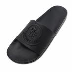 モンクレール MONCLER BASILE ロゴ ラバー スライド シャワー サンダル 46(31cm) BLACK(ブラック) メンズ