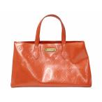 ルイヴィトン LOUIS VUITTON モノグラムヴェルニ ウィルシャーPM エナメルカーフ ハンドバッグ ORANGE SUNSET オレンジサンセット M93644
