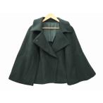 Gabardine K.Tgyaba Gin K.Ttas любитель шерсть пончо пальто F DARKGREEN( темно-зеленый ) осень-зима женский 
