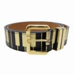  плиссировать шкив zPLEATS PLEASE клавиатура рисунок кожаный ремень BLACK/GOLD( черный / Gold ) женский 