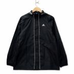  Adidas adidas Zip выше . способ дождь нейлон жакет Parker черный Junior 160 Kids 