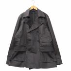 Donna Karan New York DKNY кнопка выше карман хлопок тренчкот XL BLACK черный мужской 